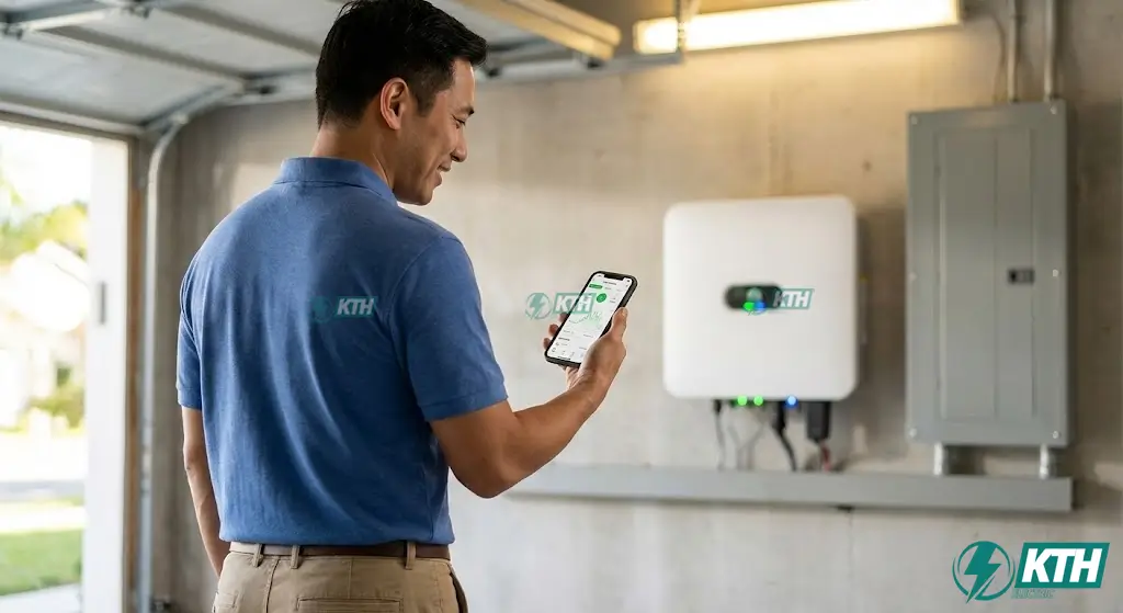 Giám sát sản lượng điện năng lượng mặt trời và tình trạng hoạt động của Inverter hòa lưới thông qua ứng dụng trên điện thoại thông minh.