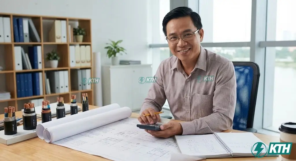 Kỹ sư KTH Electric tư vấn cách tính toán chọn tiết diện dây cáp điện phù hợp công suất.