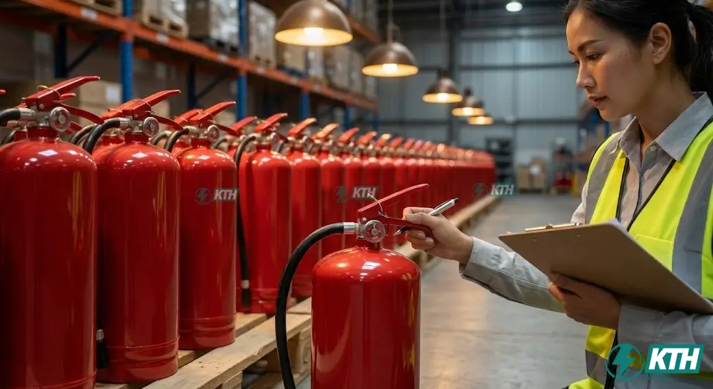 Danh mục bình chữa cháy và phương tiện PCCC bắt buộc kiểm định và dán tem theo quy chuẩn mới.