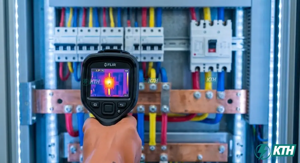 Kiểm tra nhiệt độ và dòng rò thiết bị đóng cắt trong tủ điện MSB theo tiêu chuẩn TCVN 7447 an toàn điện.