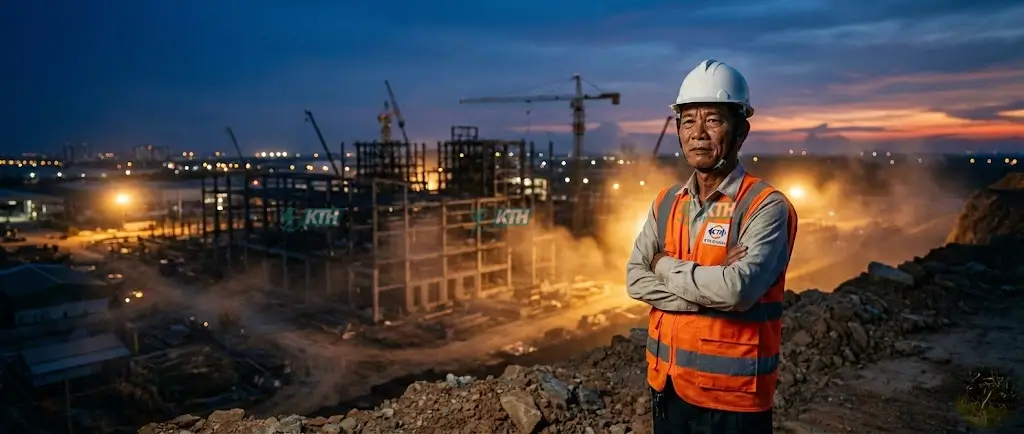 Tổng thầu thi công hệ thống điện khu công nghiệp trọn gói uy tín tại Việt Nam - Kỹ sư KTH Electric giám sát dự án nhà máy quy mô lớn.