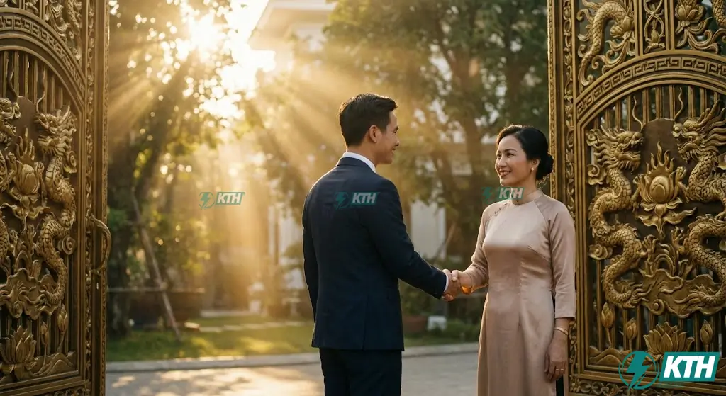 Ký kết hợp đồng báo giá thi công phào chỉ trọn gói và cam kết bảo hành 10 năm.