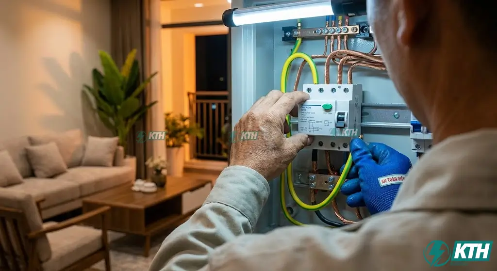 Lắp đặt thiết bị chống dòng rò (RCD) cho mạng điện TT tại nhà dân dụng để ngăn ngừa sự cố chạm vỏ và điện giật.