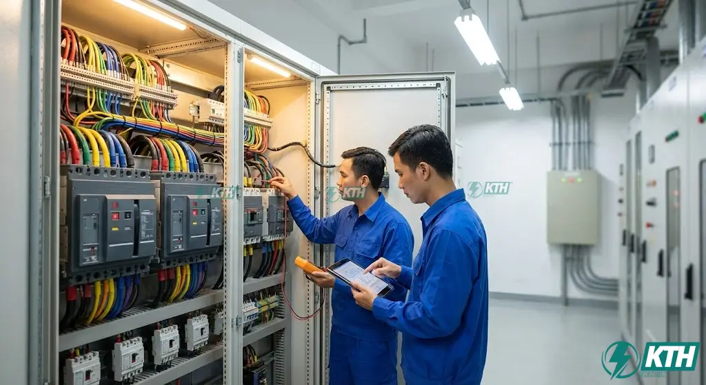 Lắp đặt tủ điện tổng MSB và tủ tụ bù công suất phản kháng đạt chuẩn IEC 61439-1 cho nhà máy sản xuất.