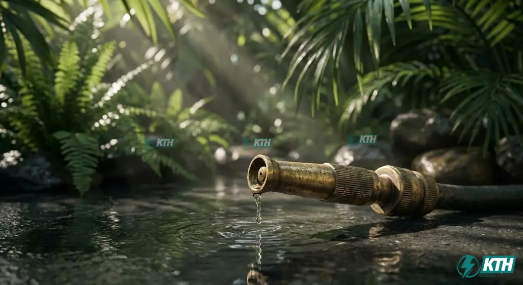 Minh họa sụt áp giống như hiện tượng nước chảy yếu khi đường ống quá dài và nhỏ.
