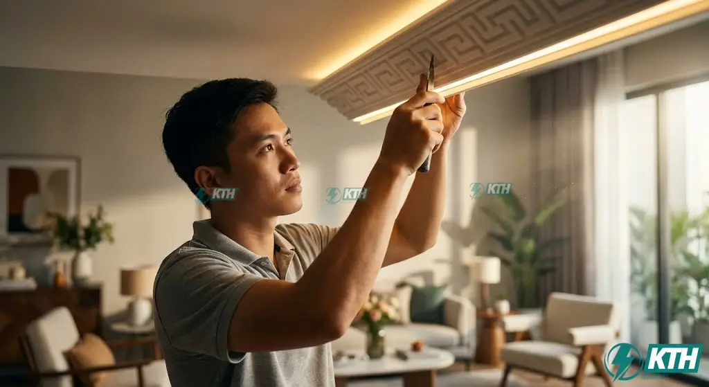 Đắp Phào Chỉ Xi Măng, PU Không Nứt Vỡ: Bí Quyết Chuyên Gia 2 Mẫu phào chỉ nhựa PU trần nhà phòng khách tân cổ điển siêu nhẹ chống ẩm.