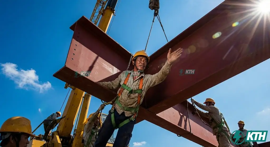 Download Free 39 Bản Vẽ CAD Nhà Xưởng Công Nghiệp Full Kiến Trúc & Kết Cấu 5 Quy trình lắp dựng kết cấu thép nhà xưởng an toàn theo bản vẽ thi công chi tiết (Shop Drawing) và tiêu chuẩn TCVN 2737:2023.