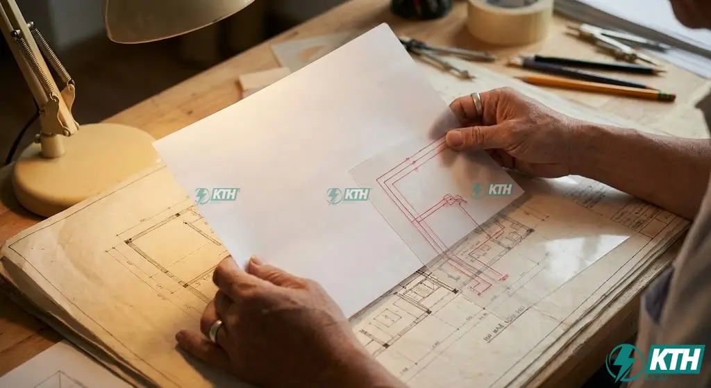 So sánh trực quan sự khác biệt giữa Block và Xref Overlay trong AutoCAD thông qua các lớp giấy trong suốt đặt trên bản vẽ nền kiến trúc.