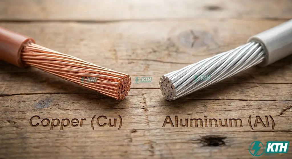 So sánh dây dẫn điện lõi đồng và dây dẫn lõi nhôm, phân biệt màu sắc và đặc tính kỹ thuật để chọn dây nguồn phù hợp.