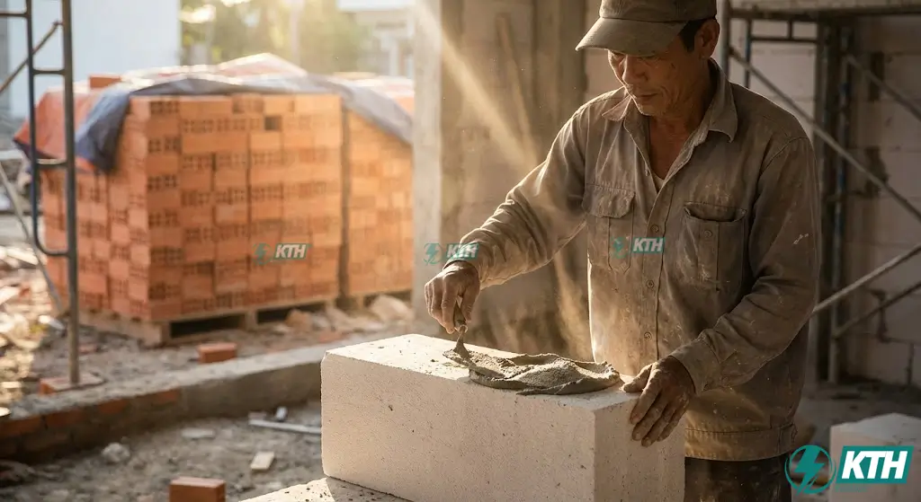 So sánh tải trọng và độ bền chịu lực giữa gạch đỏ truyền thống và gạch bê tông nhẹ AAC khi cải tạo nhà cũ.