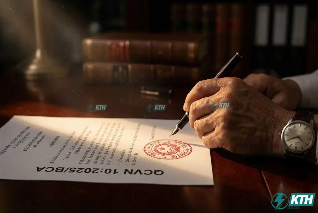 Hình ảnh tài liệu Quy chuẩn QCVN 10:2025/BCA bản gốc có dấu đỏ của Bộ Công An để phục vụ thẩm duyệt PCCC.