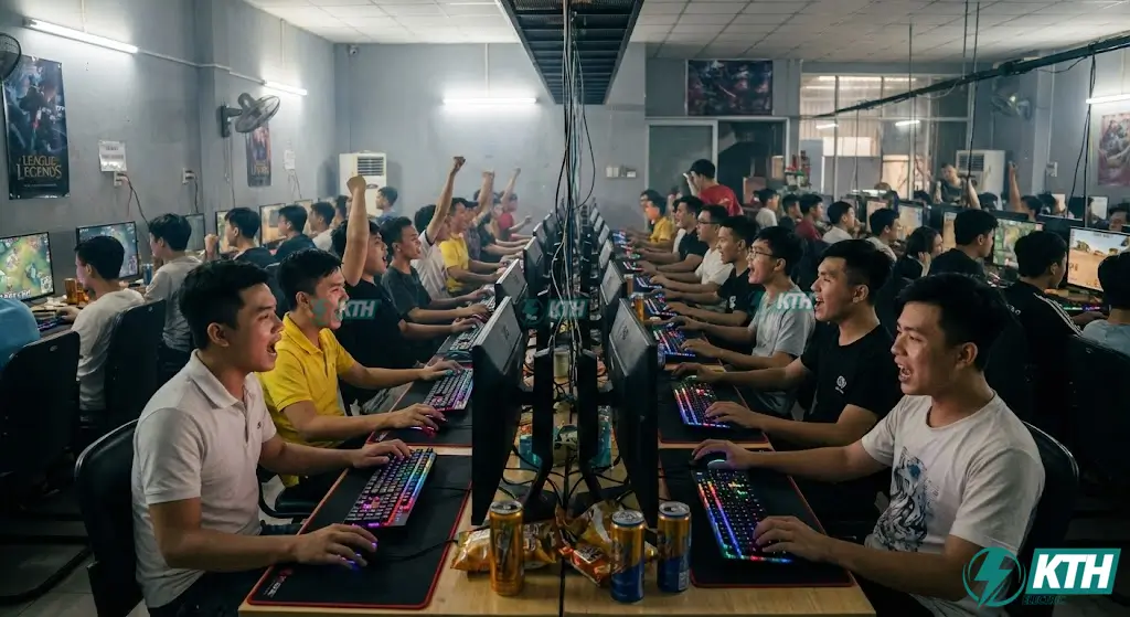 Lắp Đặt Tiệm Net Quảng Ngãi Trọn Gói - Báo Giá Chi Tiết 2026 2 Mô hình kinh doanh phòng net cyber game tại khu công nghiệp Quảng Ngãi đông khách lợi nhuận cao