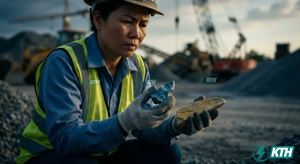 So sánh đá dăm 1x2 đạt chuẩn và đá hạt thoi dẹt phong hóa ảnh hưởng đến cường độ bê tông.