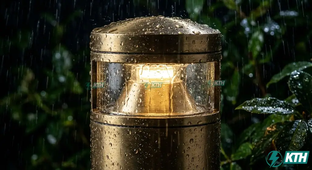 Tiêu chuẩn đèn sân vườn chống nước IP65 và IP67 chịu được mưa lớn và điều kiện thời tiết khắc nghiệt tại Việt Nam.