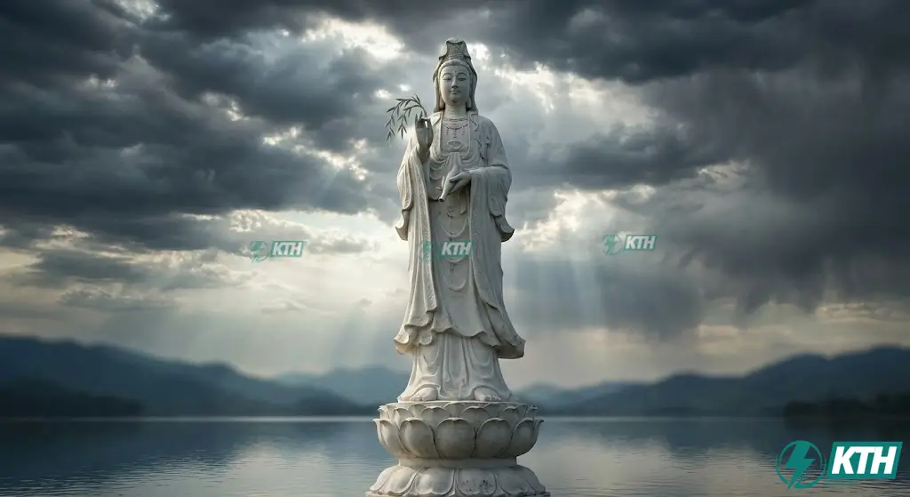 Báo giá đắp tượng Phật Quan Âm xi măng ngoài trời đẹp.