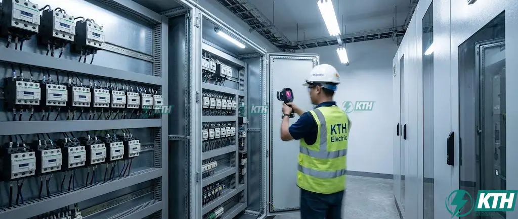 Cảm Kháng Là Gì? Công Thức Tính & Ứng Dụng Kỹ Thuật 6 Hệ thống khởi động từ và relay trong tủ điện công nghiệp sử dụng cuộn dây có cảm kháng để điều khiển đóng ngắt.