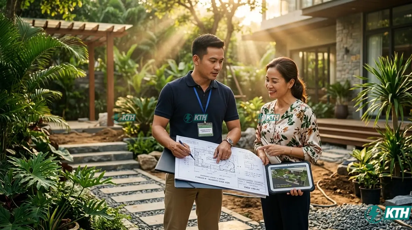 Bảng báo giá thiết kế thi công cảnh quan sân vườn biệt thự trọn gói minh bạch