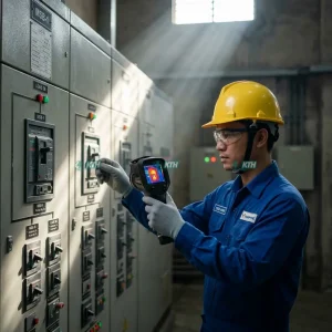 Hướng dẫn cách lắp đặt tủ điện phân phối và bảo dưỡng đo nhiệt độ tủ MSB định kỳ.