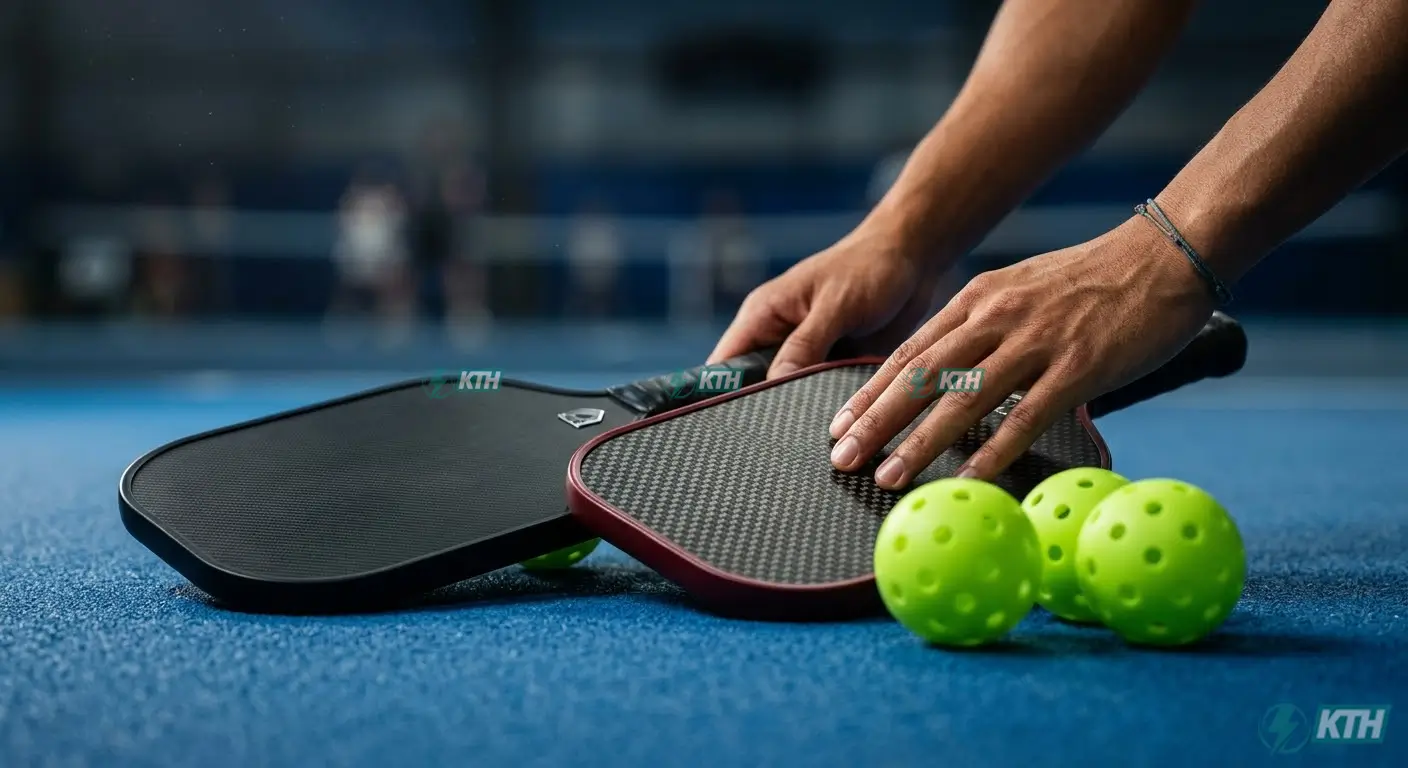 Cho thuê vợt pickleball carbon và quả bóng pickleball tại câu lạc bộ thể thao Gò Vấp