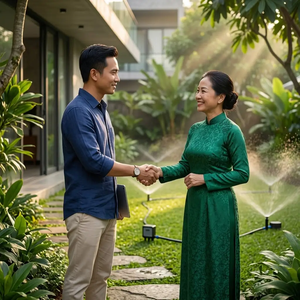 Nghiệm thu bàn giao và bảo hành hợp đồng thi công cảnh quan sân vườn chuyên nghiệp