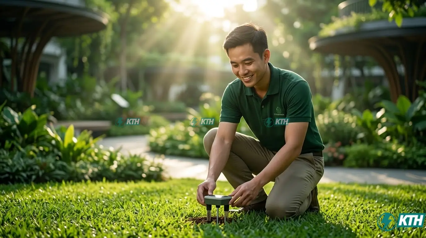 Xu hướng thiết kế cảnh quan thông minh smart landscape ứng dụng hệ thống tưới tự động IoT