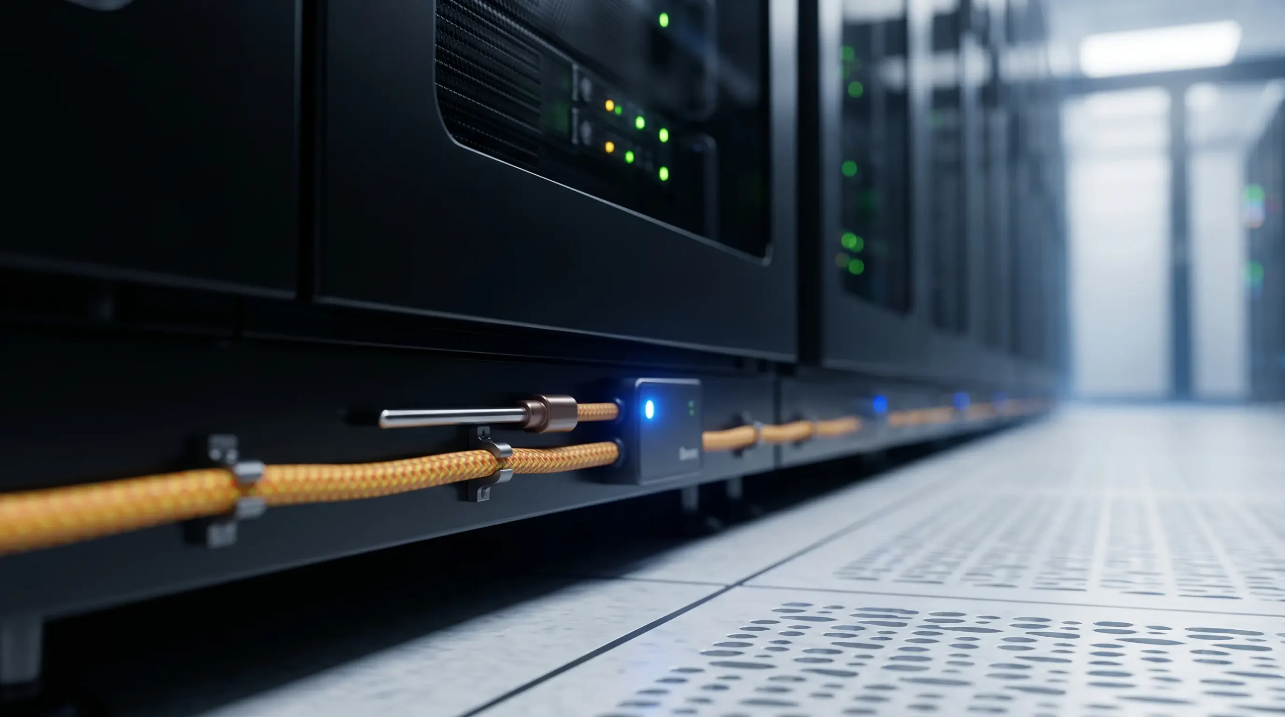 Giải pháp giám sát môi trường phòng server toàn diện với cảm biến nhiệt độ độ ẩm và hệ thống cảnh báo rò rỉ nước.