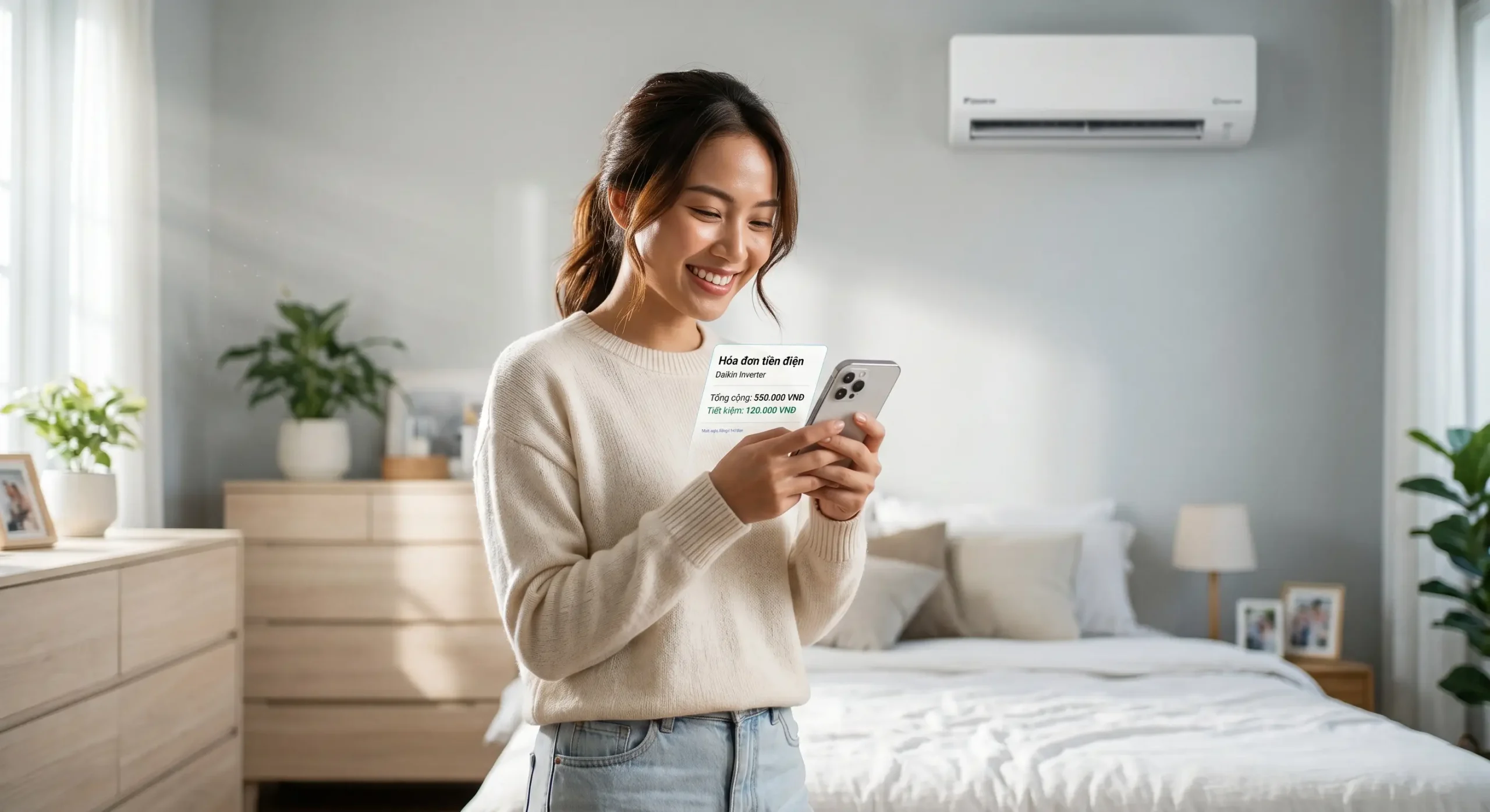 Đánh giá điều hòa Daikin 1hp inverter có tốt không và mức độ tiêu thụ điện năng thực tế hàng tháng.