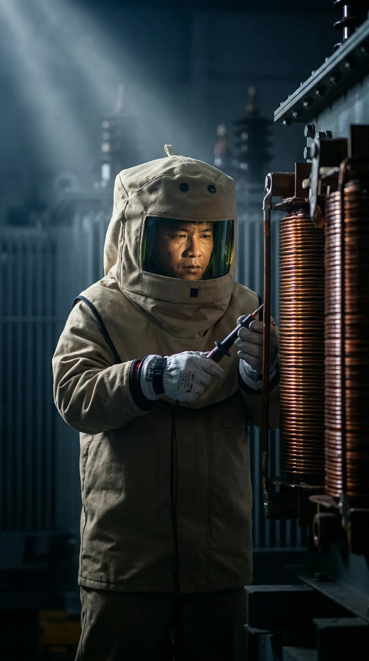 Dịch vụ sửa chữa máy biến áp 24/7: Đội ngũ kỹ sư Việt Nam đang trực tiếp khắc phục sự cố điện trung thế và đại tu trạm biến áp công nghiệp.