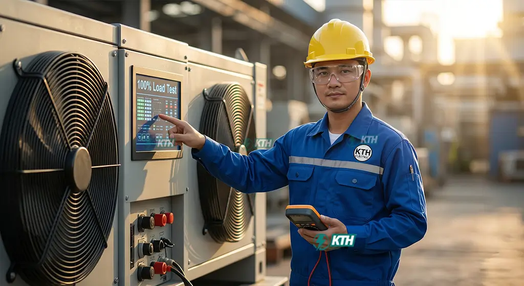 Dịch vụ thử tải máy phát điện chuyên nghiệp bằng thiết bị bộ tải giả thuần trở 100kVA đến 2500kVA tại TPHCM.