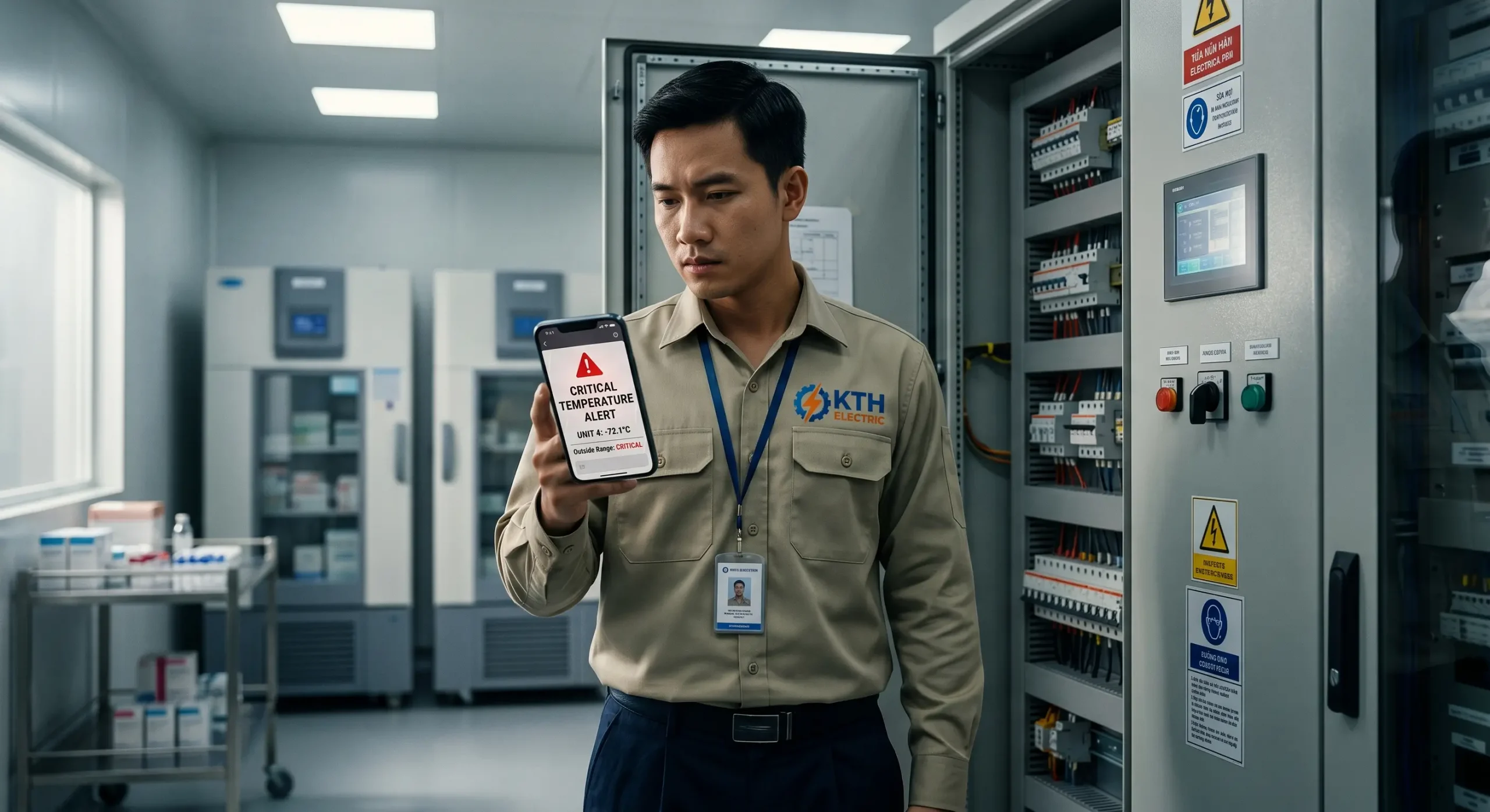 Giải pháp xử lý sự cố khi tủ đông y tế vượt ngưỡng qua phần mềm vẽ biểu đồ nhiệt độ độ ẩm kho thuốc.