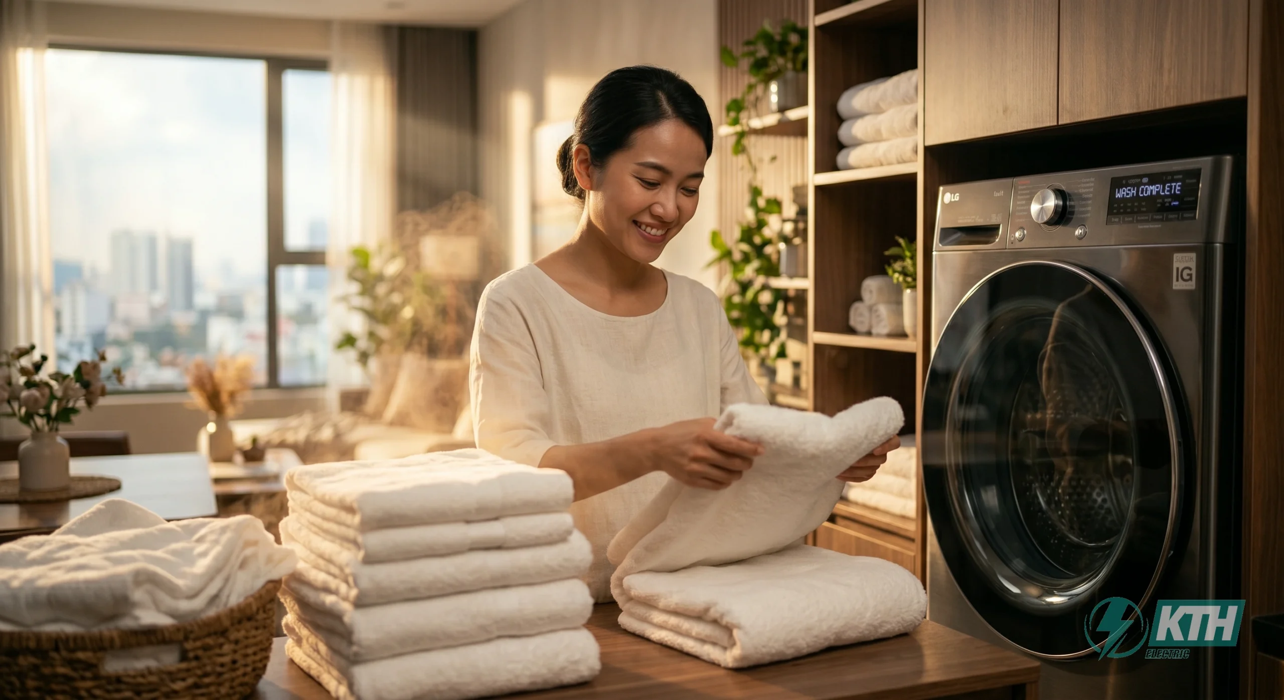 Máy giặt sấy LG 9kg sấy 5kg loại nào tốt nhất với tính năng giặt hơi nước Steam+ diệt khuẩn.