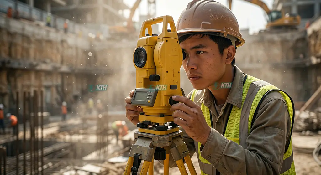 Quan trắc địa kỹ thuật đo độ lún công trình liên tục khi thi công hầm ngầm.