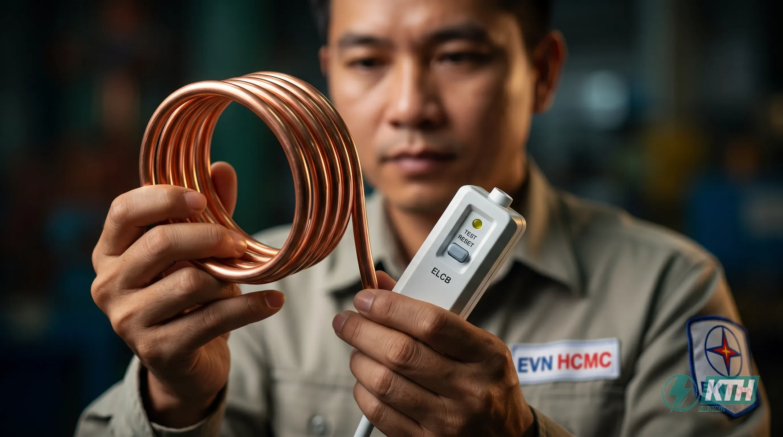 Thanh đốt đồng 100% nguyên chất và cầu dao ELCB chống giật của máy nước nóng gián tiếp Ariston 30 lít.