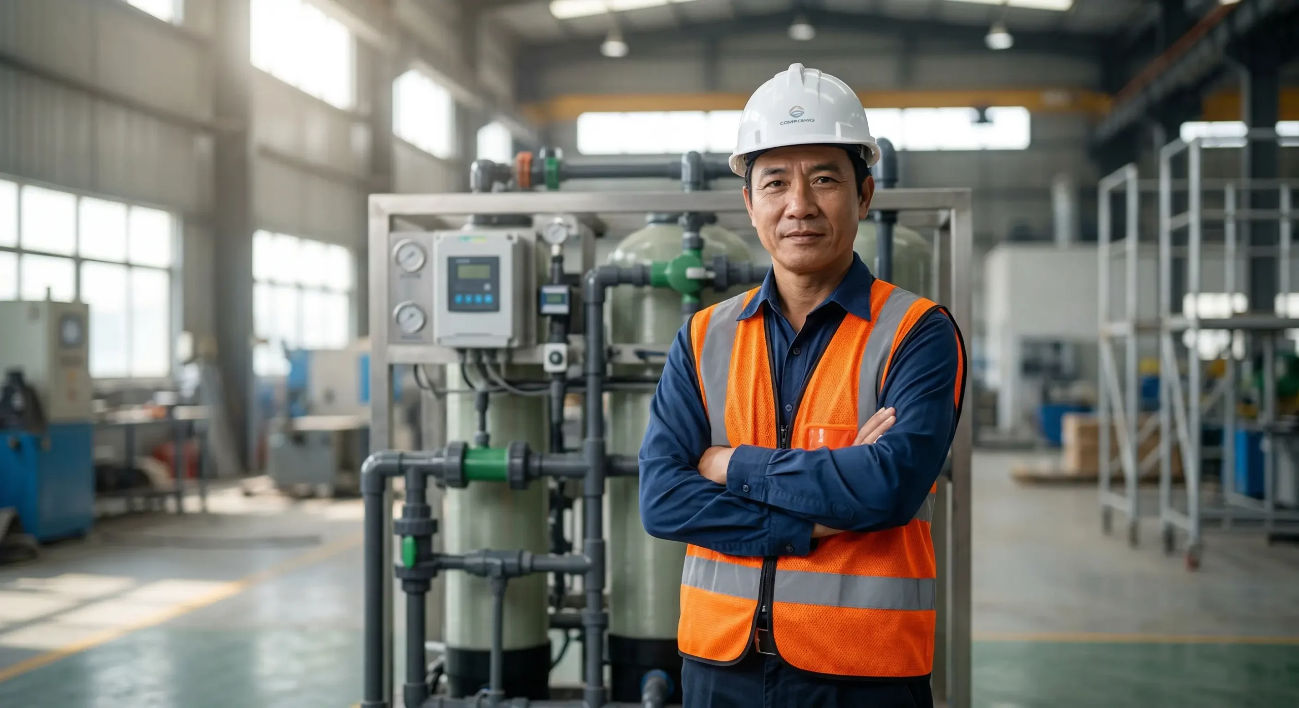 Thi công hệ thống xử lý nước thải sinh hoạt MBR hợp khối giúp tiết kiệm 50% diện tích mặt bằng.