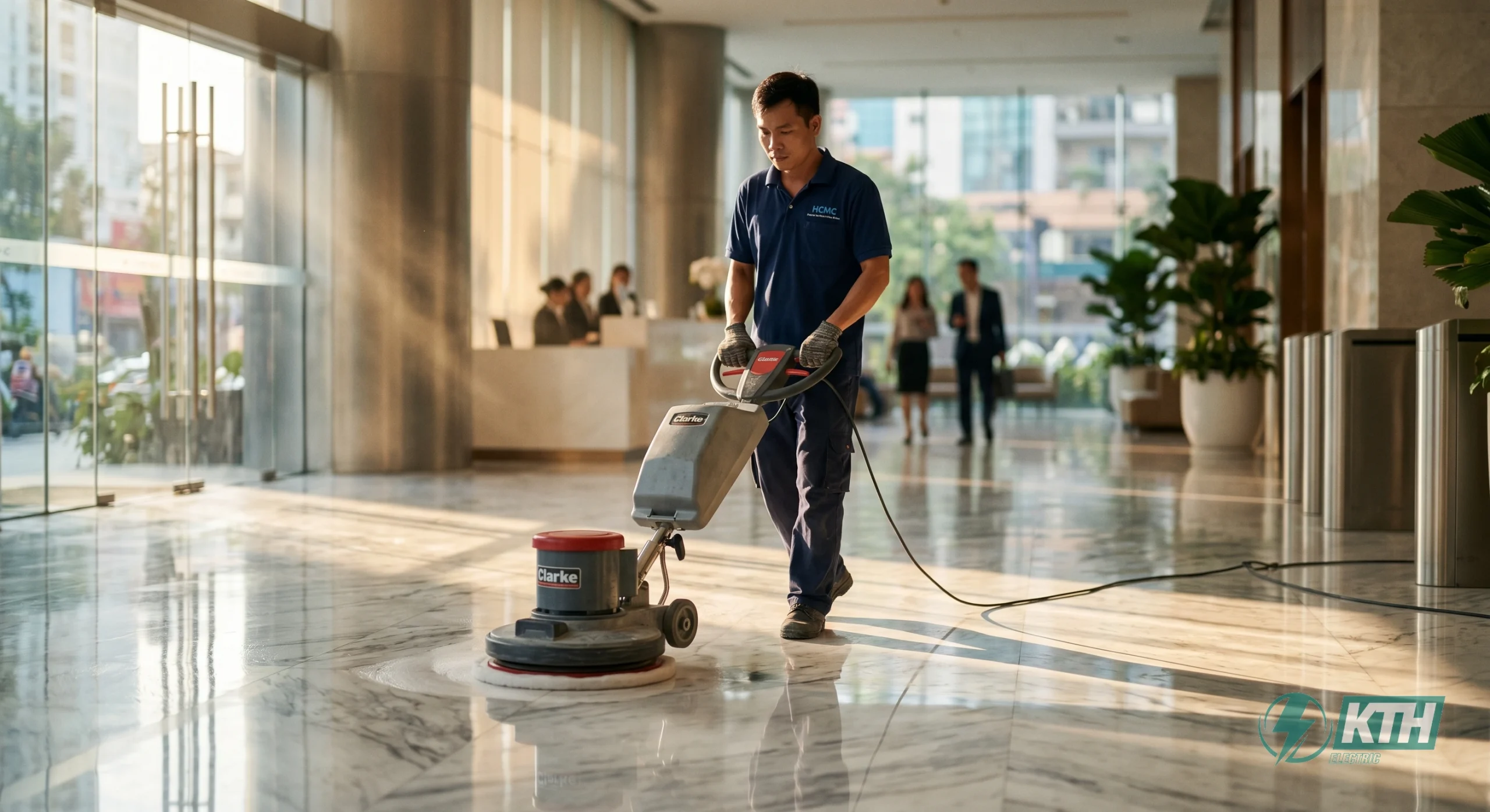 Thi công đánh bóng và phục hồi bề mặt sàn đá Marble Granite chuyên nghiệp bằng hóa chất Supreme 280