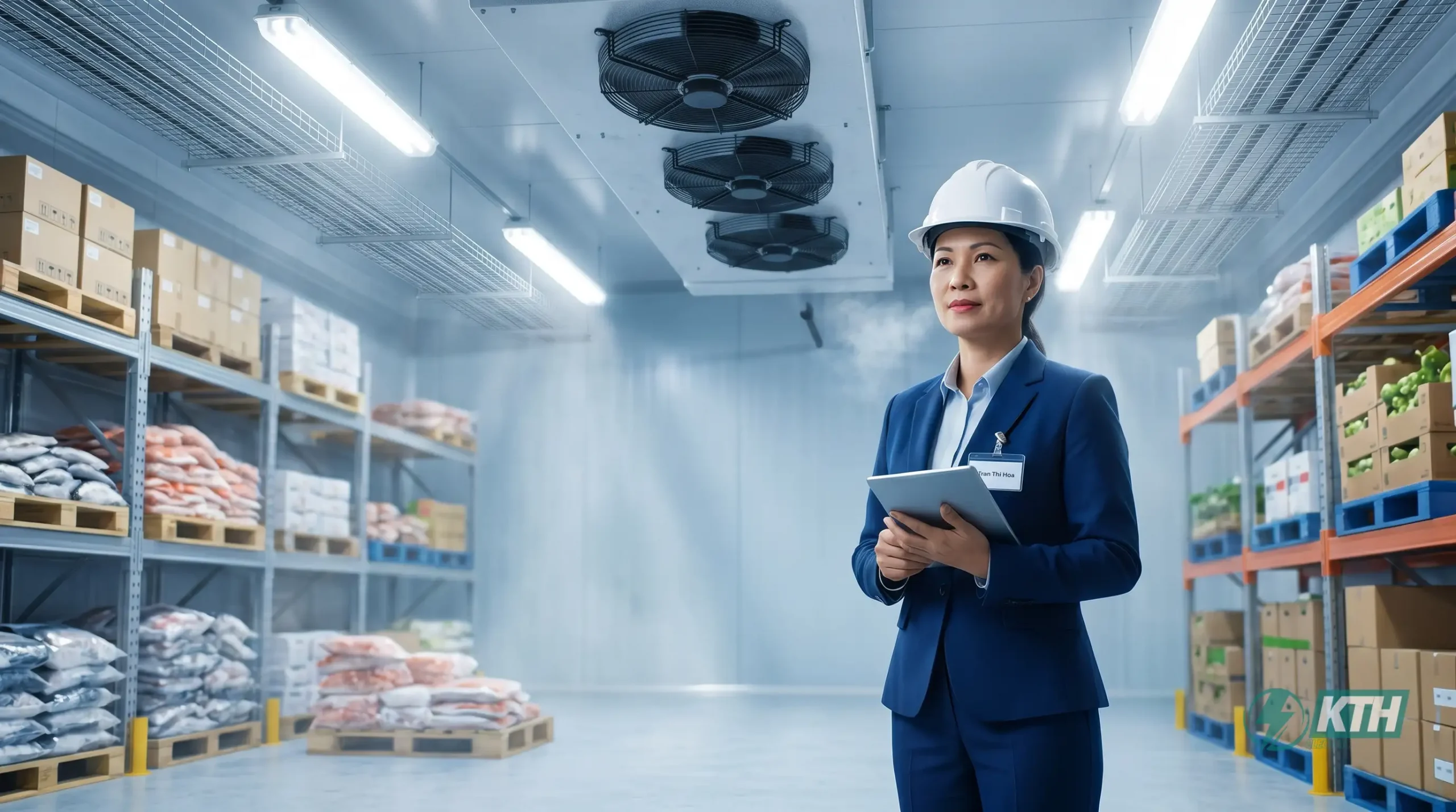 Thi Công Hệ Thống Điện Kho Lạnh Chuẩn TCVN | Báo Giá 2026 4 Tiêu chuẩn thiết kế điện cho kho lạnh bảo quản thực phẩm với hệ thống đèn LED âm sâu IP65 và hệ thống dàn lạnh công nghiệp an toàn tuyệt đối.