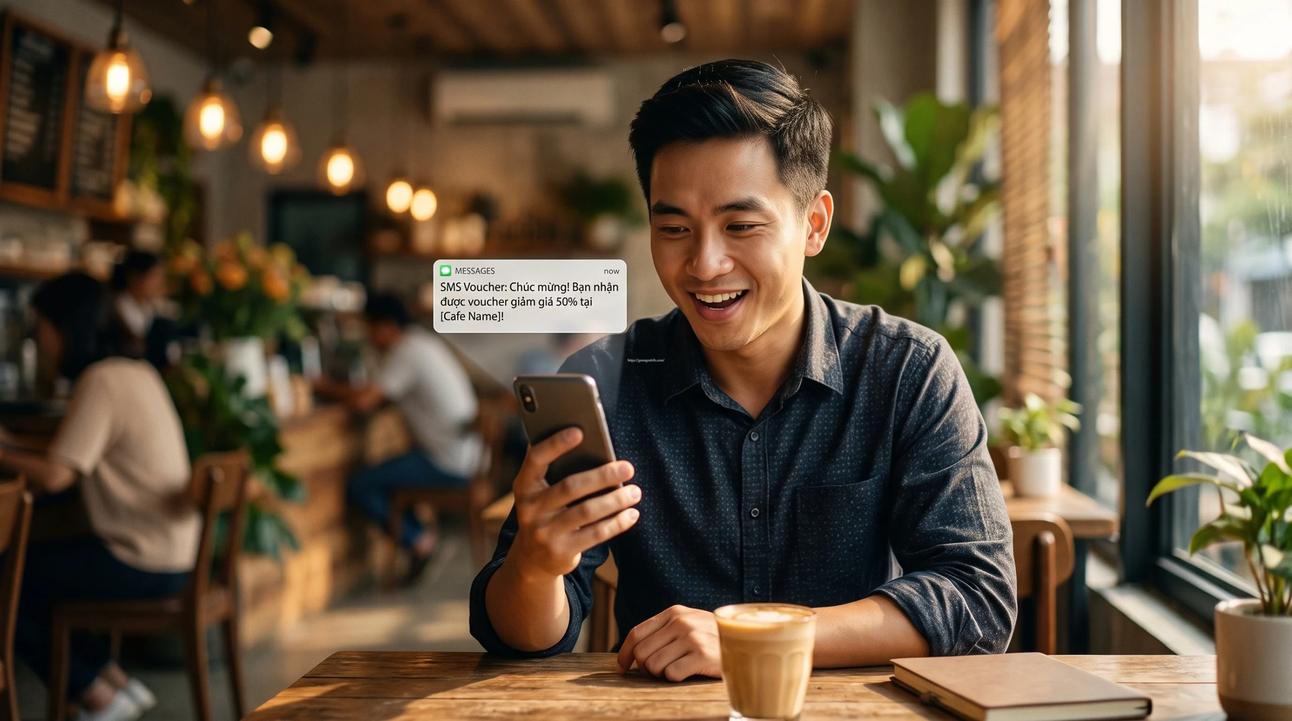 Mẫu SMS chúc mừng sinh nhật khách hàng kèm voucher giúp tối ưu tỷ lệ chuyển đổi.