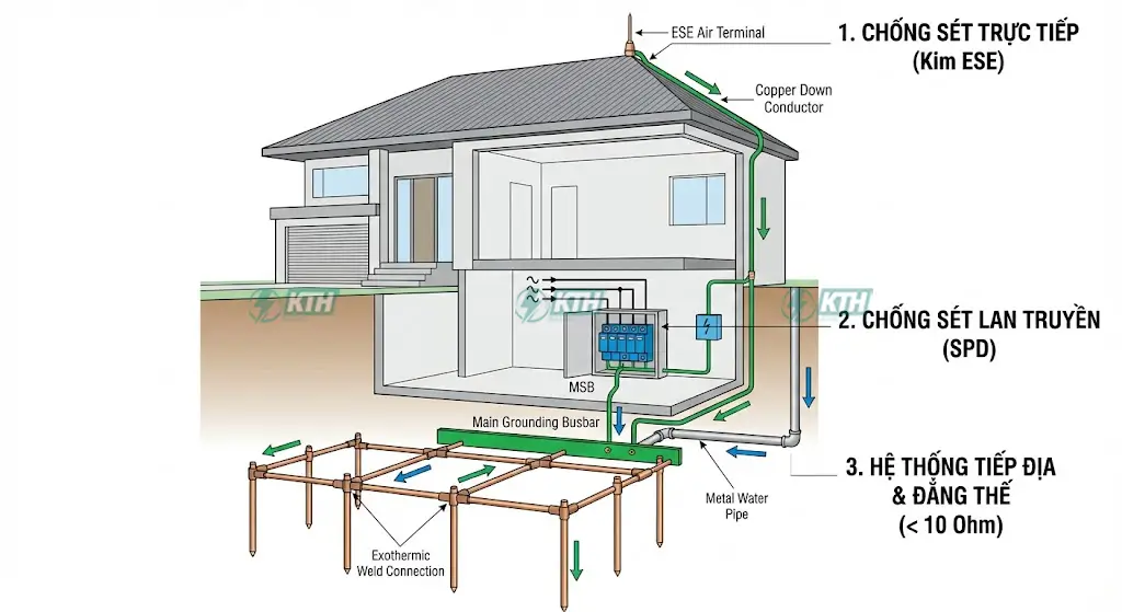TỔNG QUAN VỀ CÁC GIẢI PHÁP CHỐNG SÉT