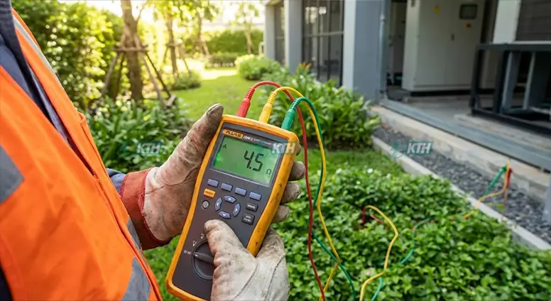 Ảnh Đo Kiểm: Đo Điện Trở Đất (Trust Signal)