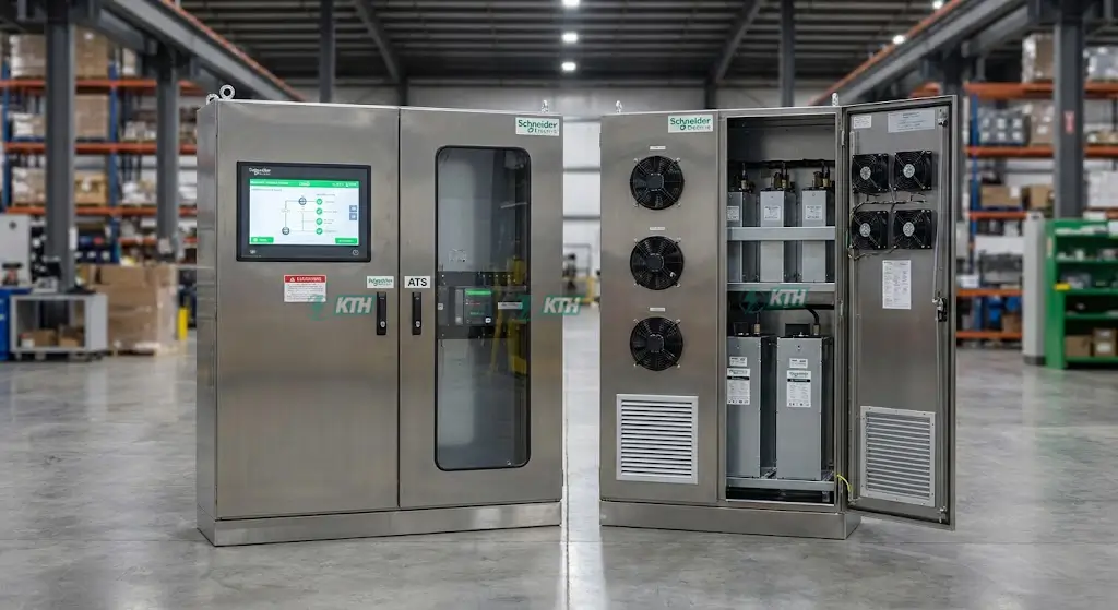 Phân biệt tủ điện chuyển nguồn tự động ATS và tủ tụ bù công suất phản kháng.