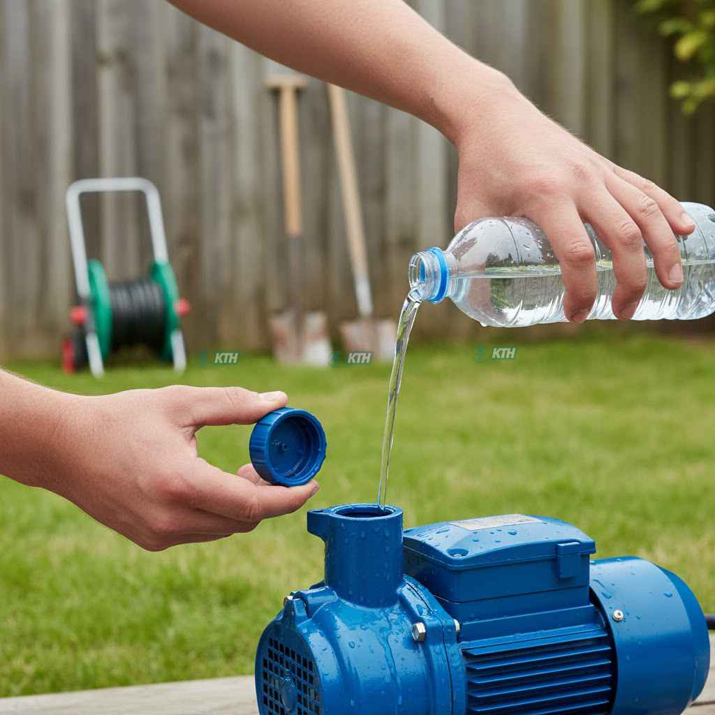 Hướng dẫn cách mồi nước máy bơm giếng khoan đúng kỹ thuật để xả e khí.