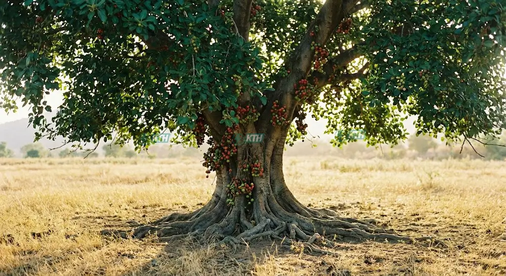 Cây sung mọc xanh tốt báo hiệu mạch nước ngầm dồi dào bên dưới.