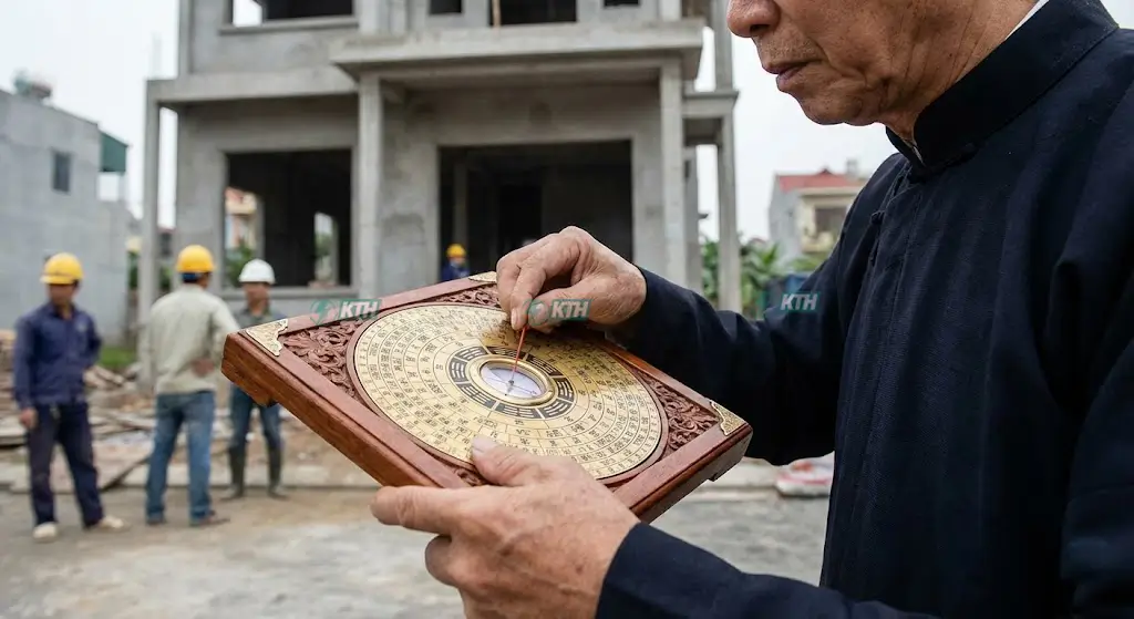 Xem phong thủy vị trí khoan giếng bằng La Kinh để tránh phương đại kỵ.