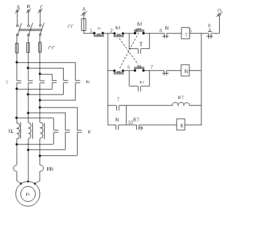 Mạch động cơ lồng sóc đấu cuộn kháng