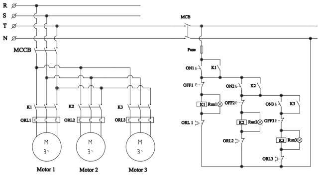 Mạch động cơ 2 cấp tốc độ (Sao - Tam giác kép)
