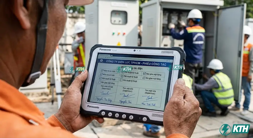 Mẫu phiếu công tác an toàn điện tử theo quy định mới của Bộ Công Thương.