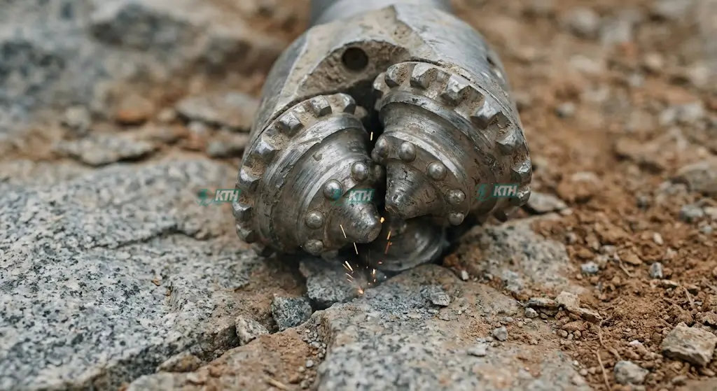 Cận cảnh mũi khoan hợp kim siêu cứng dùng để khoan giếng đá Granite và đá bàn tại các huyện vùng cao Tây Nguyên.