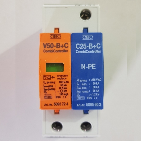 Thiết bị cắt lọc sét 1 pha OBO V50B+C1+NPE-280