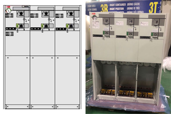 Hình ảnh tủ RMU hợp bộ 3 ngăn