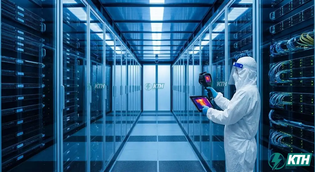 Quy trình scan nhiệt hệ thống điện Data Center an toàn không cần cắt điện (On-load) của KTH Electric.